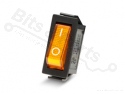 Switch rocker snap-in with illumination yellow/orange 1-pole SPST